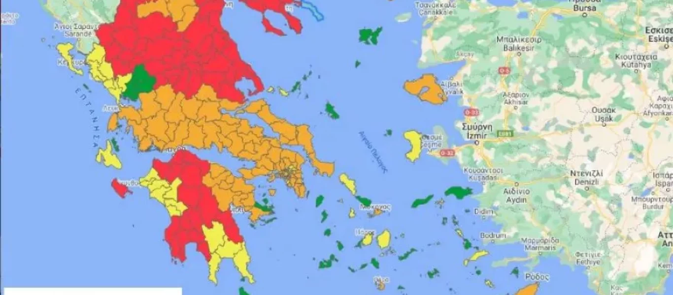 Στο «κόκκινο» ακόμη πέντε περιφερειακές ενότητες με εντολή των ειδικών